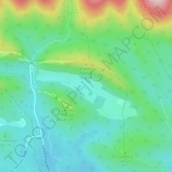 Sarabe topographic map, elevation, terrain