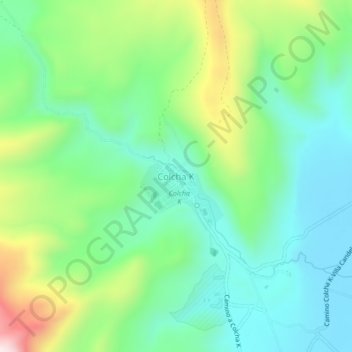 Colcha K topographic map, elevation, terrain