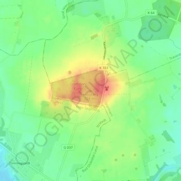 Klingberg topographic map, elevation, terrain