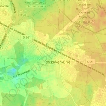 Résidence Ascot topographic map, elevation, terrain