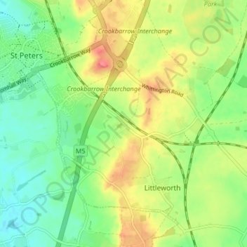 Norton topographic map, elevation, terrain
