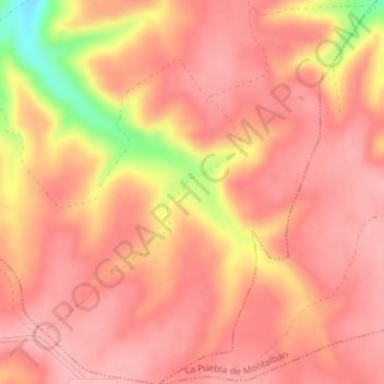 Los Montes topographic map, elevation, terrain