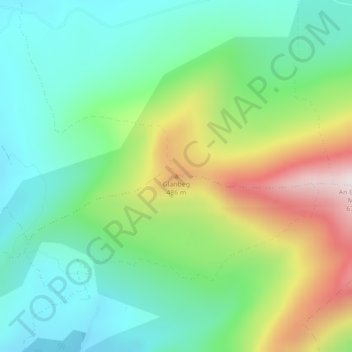 Glanbeg topographic map, elevation, terrain