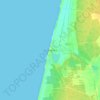 Praia de Mira topographic map, elevation, terrain