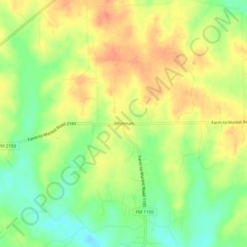 Whitman topographic map, elevation, terrain