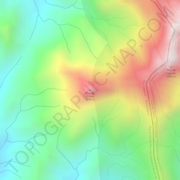 Pico do Cristal topographic map, elevation, terrain