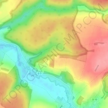 La Petite Forêt topographic map, elevation, terrain