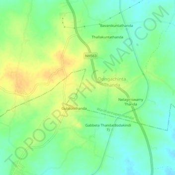 Dubbathanda topographic map, elevation, terrain