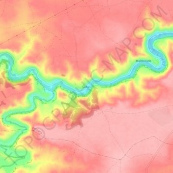 Cubas topographic map, elevation, terrain