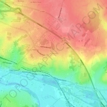 Le Plessis topographic map, elevation, terrain