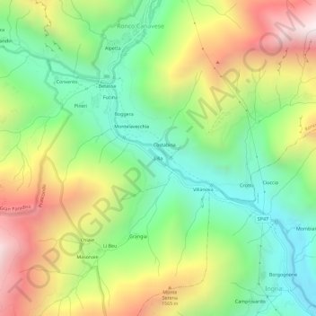 Lilla topographic map, elevation, terrain