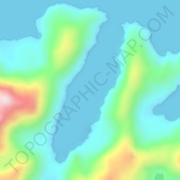 Jackson Hole topographic map, elevation, terrain