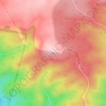 Cat Hill topographic map, elevation, terrain