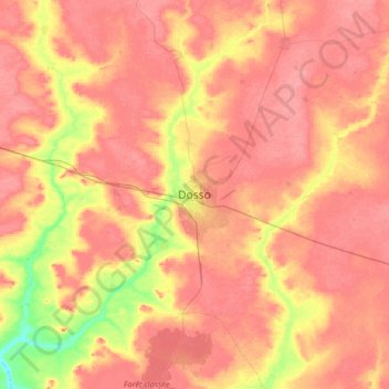 Dosso topographic map, elevation, terrain