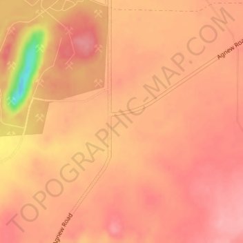 Agnew topographic map, elevation, terrain