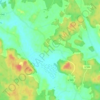 Kusta topographic map, elevation, terrain