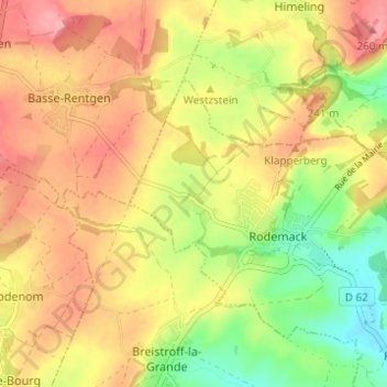 Esing topographic map, elevation, terrain