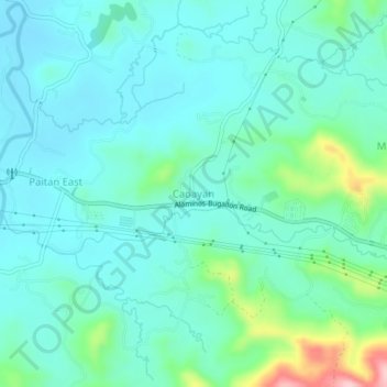 Caoayan topographic map, elevation, terrain