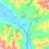 梅川镇 topographic map, elevation, terrain