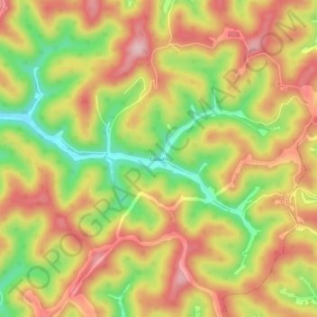 Coburn topographic map, elevation, terrain