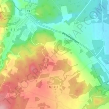 Norrlia topographic map, elevation, terrain