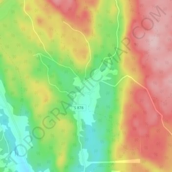 Tobyn topographic map, elevation, terrain