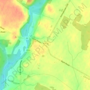 Auburn topographic map, elevation, terrain