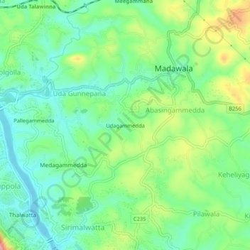 Udagammedda topographic map, elevation, terrain