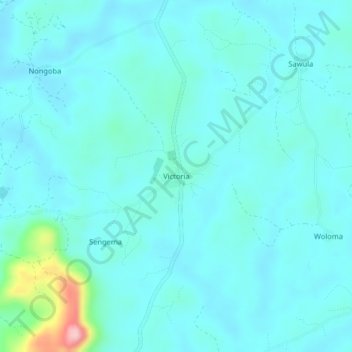 Victoria topographic map, elevation, terrain