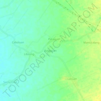 Baligayan topographic map, elevation, terrain