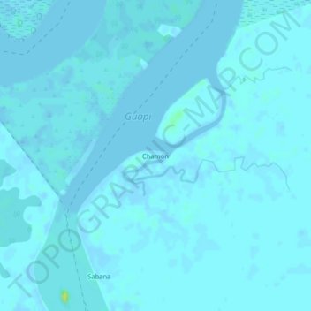 Chamon topographic map, elevation, terrain
