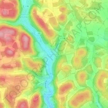 Hörschwag topographic map, elevation, terrain