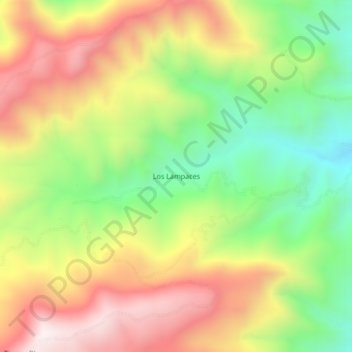 Los Lampaces topographic map, elevation, terrain