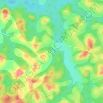 Kong topographic map, elevation, terrain