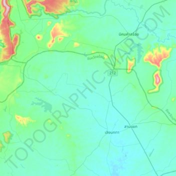 Kut Chiang Mi topographic map, elevation, terrain