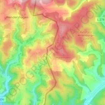 Sommerhof topographic map, elevation, terrain