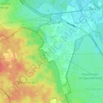 Speuld topographic map, elevation, terrain