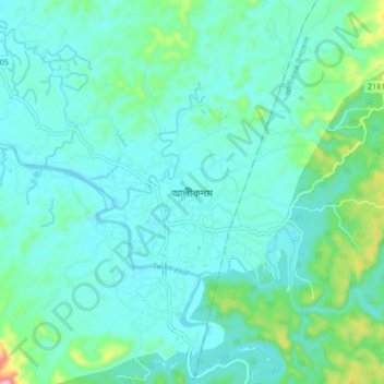 Alikadam topographic map, elevation, terrain