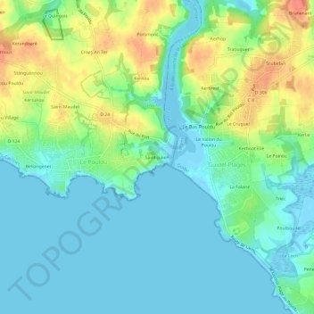 Saint Julien topographic map, elevation, terrain