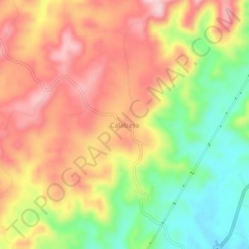 Calabasa topographic map, elevation, terrain