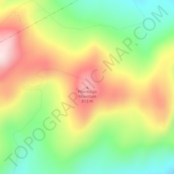 Plumbago Mountain topographic map, elevation, terrain