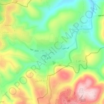 Jifna topographic map, elevation, terrain