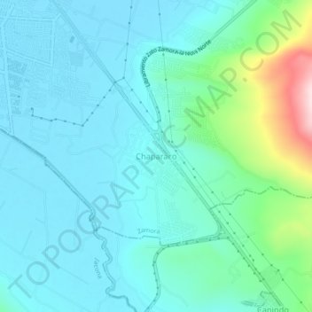 Chaparaco topographic map, elevation, terrain