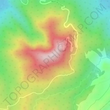Mount Samat topographic map, elevation, terrain