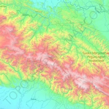 Distrik Kona topographic map, elevation, terrain