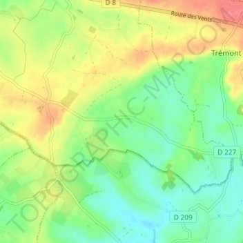 Les Osiers topographic map, elevation, terrain