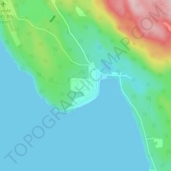 Gillies Bay topographic map, elevation, terrain