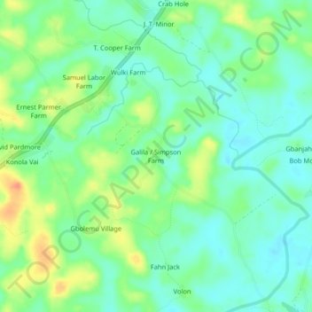 Galila / Simpson Farm topographic map, elevation, terrain