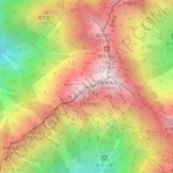 Gendarme topographic map, elevation, terrain