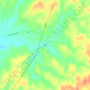 Coila topographic map, elevation, terrain